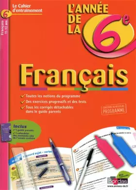 Couverture du produit · L'année de la 6e : français