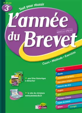 Couverture du produit · ANNEE DU BREVET 3E