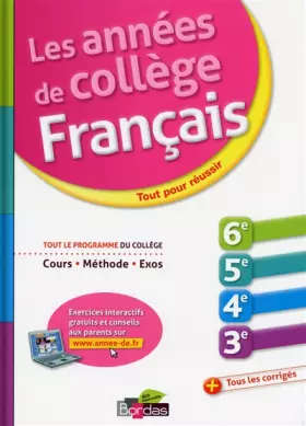 Couverture du produit · Les Années de collège - Français