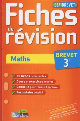 Couverture du produit · DEFIBREVET FICHES MATHS 3E