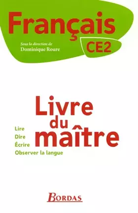 Couverture du produit · Français CE2: Livre du maître