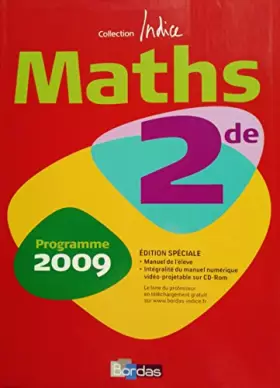 Couverture du produit · Indice Maths 2de : Programme 2009