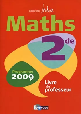Couverture du produit · Indice 2de • Livre du professeur 2010