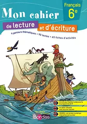 Couverture du produit · Mon cahier de lecture et d'écriture 6e - Cahier d'exercices. VERSION CORRIGÉE. Spécimen Enseignant