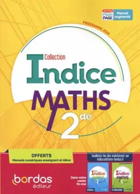 Couverture du produit · Maths 2de Indice: Specimen enseignant