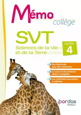 Couverture du produit · Mémo Collège SVT Cycle 4