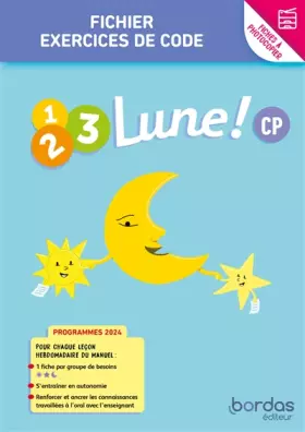 Couverture du produit · 1.2.3 Lune ! Méthode de lecture CP - Exercices de code différenciés