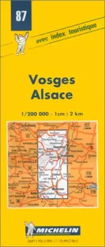Couverture du produit · Carte routière : Vosges - Alsace, 87, 1/200000