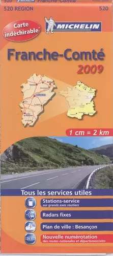 Couverture du produit · CARTE ROUTIERE 520 FRANCHE COMTE HR 2009
