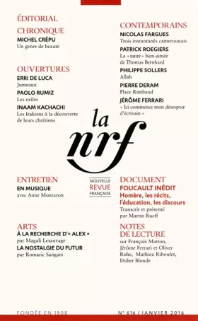 Couverture du produit · La Nouvelle Revue Française