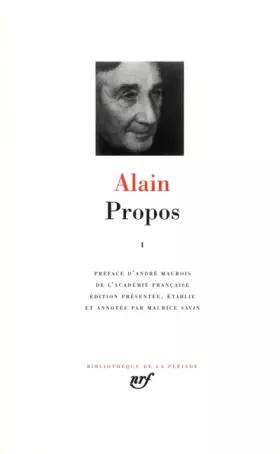 Couverture du produit · Alain : Propos, tome 1
