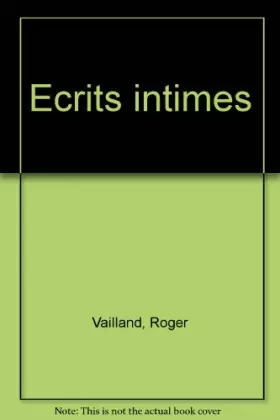 Couverture du produit · Ecrits intimes