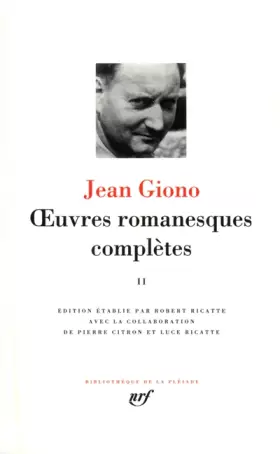 Couverture du produit · Giono : Oeuvres romanesques complètes, tome 2