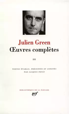 Couverture du produit · Green : Oeuvres complètes, tome 3