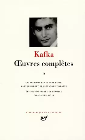 Couverture du produit · Kafka : Oeuvres complètes, tome 2