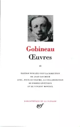 Couverture du produit · Gobineau : Oeuvres, tome 2