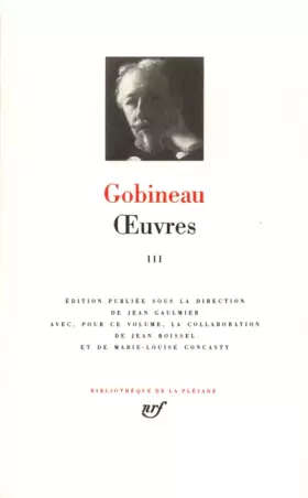 Couverture du produit · Gobineau : Oeuvres, tome 3