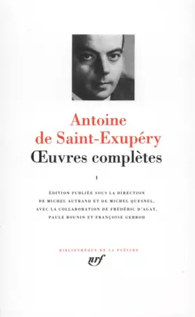 Couverture du produit · Saint-Exupéry : Oeuvres complètes, tome 1