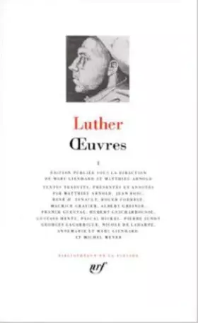 Couverture du produit · Luther : Oeuvres, tome 1