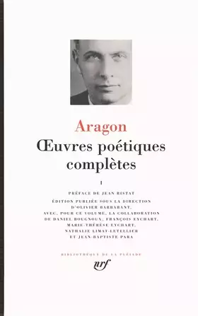 Couverture du produit · Oeuvres poétiques, tome 1