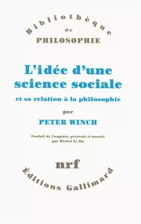 Couverture du produit · L'idée d'une science sociale et sa relation à la philosophie