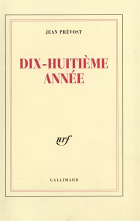 Couverture du produit · Dix-huitième année