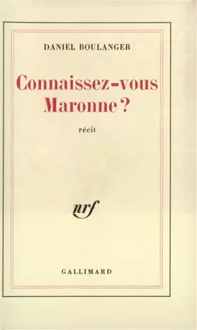 Couverture du produit · Connaissez-vous Maronne ?