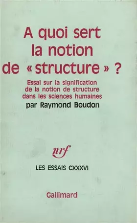 Couverture du produit · A quoi sert la notion de structure ?