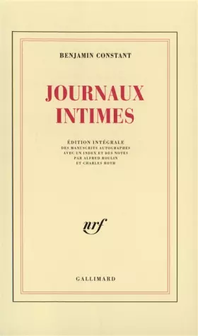 Couverture du produit · Journaux intimes