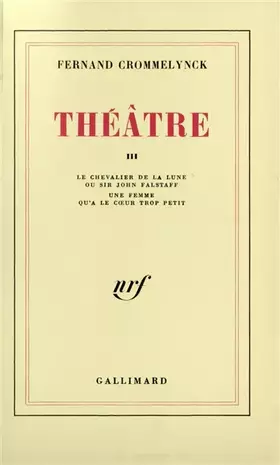 Couverture du produit · Théâtre, tome 3
