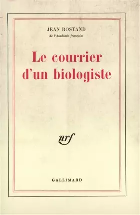 Couverture du produit · Le Courrier d'un biologiste