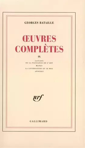 Couverture du produit · Oeuvres complètes, tome 9