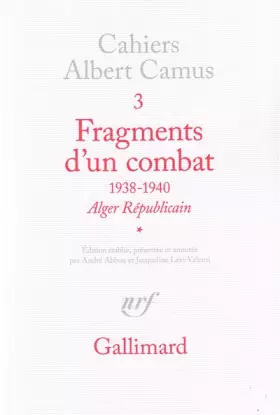Couverture du produit · Fragments d'un combat, 1938-1940