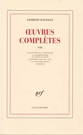 Couverture du produit · Oeuvres complètes, tome 8
