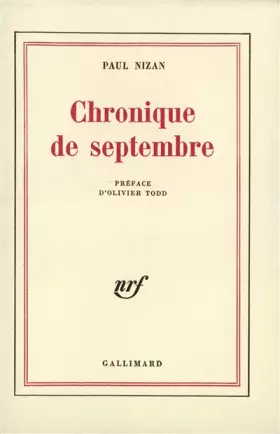 Couverture du produit · Chronique de septembre