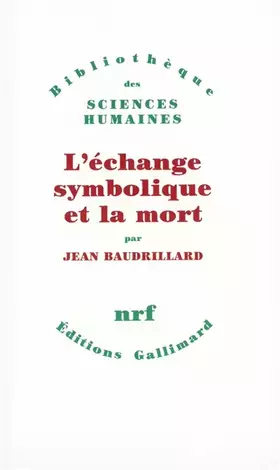 Couverture du produit · L'échange symbolique et la mort