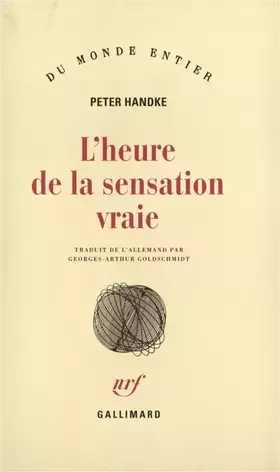 Couverture du produit · L'heure de la sensation vraie