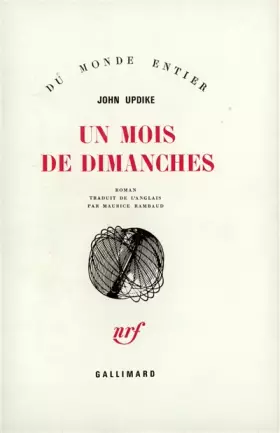 Couverture du produit · Un mois de dimanches