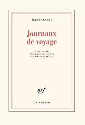 Couverture du produit · Journaux de voyage