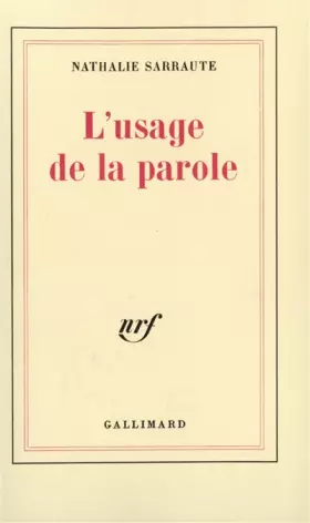 Couverture du produit · L'Usage de la parole