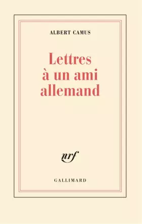 Couverture du produit · Lettres à un ami allemand
