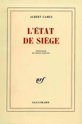 Couverture du produit · L'état de siège: Spectacle en trois parties