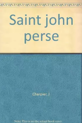 Couverture du produit · Saint John Perse