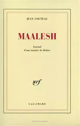 Couverture du produit · Maalesh : journal d'une tournée de théâtre