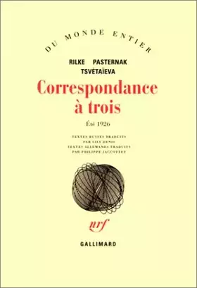 Couverture du produit · Correspondance à trois: (Été 1926)