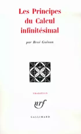 Couverture du produit · Les principes du calcul infinitésimal