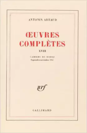 Couverture du produit · Oeuvres complètes, tome 18