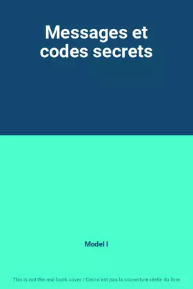 Couverture du produit · Messages et codes secrets