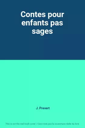 Couverture du produit · Contes pour enfants pas sages