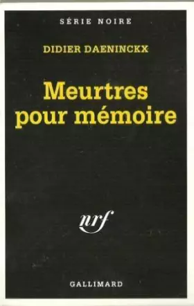 Couverture du produit · MEURTRES POUR MEMOIRE